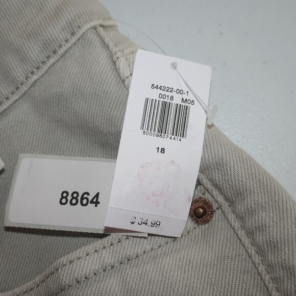 Old Navy Shorts Womens 18 Beige High Rise OG Straight 3" Inseam Raw Hem - Picture 9 of 12